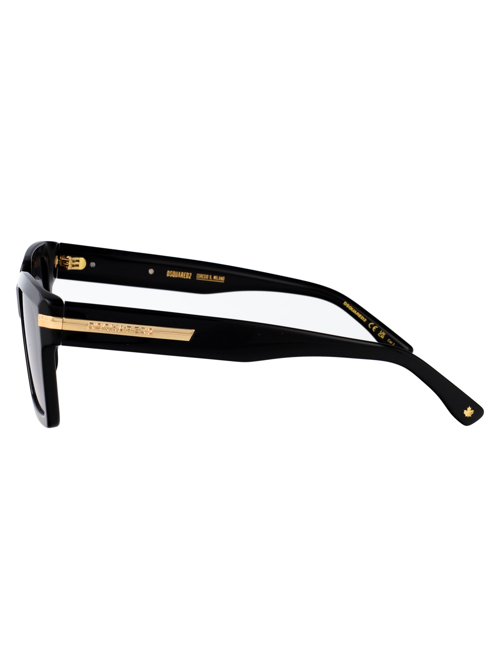 BLACK ACETATE SUNGLASSES DSQUARED2