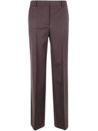 WIDE LEG TROUSERS PAROSH BROWN XS
