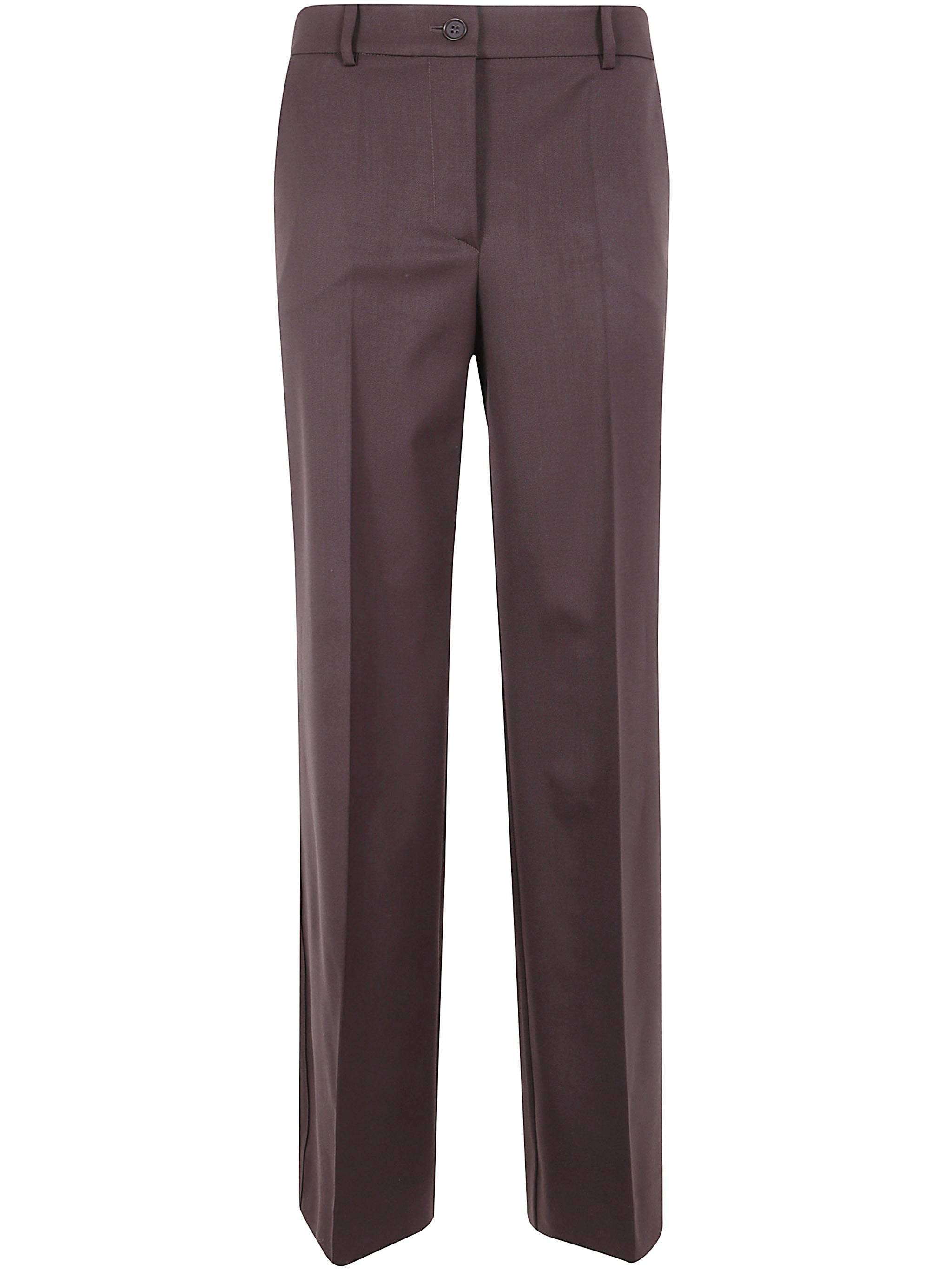 WIDE LEG TROUSERS PAROSH BROWN XS