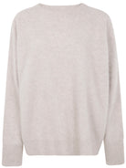 ROUND NECK OVERSIZE SWEATER PAROSH WHITE XS
