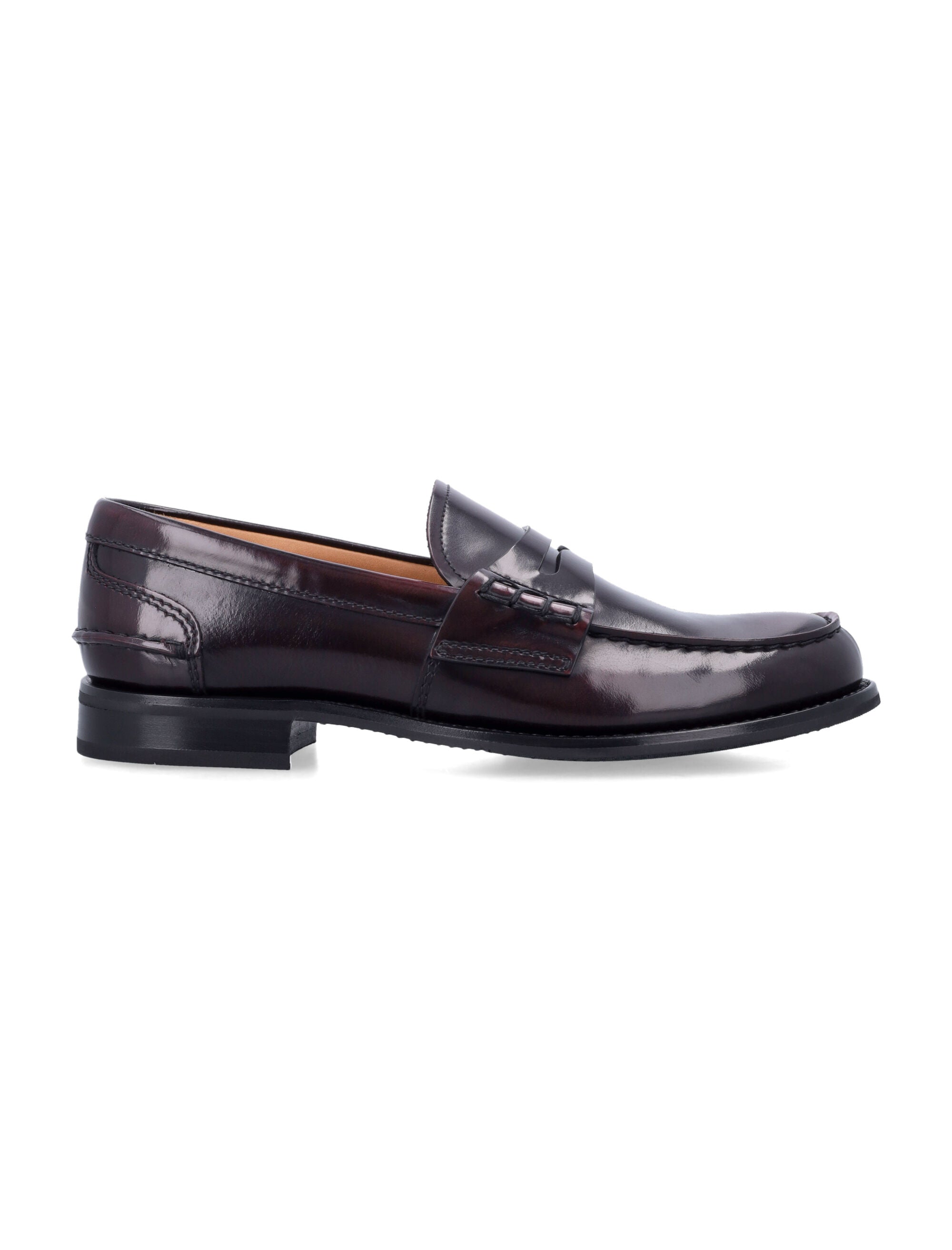 PEMBREY W 5 POLISHED FUMÈ LOAFER Church's LIGHT BURGUNDY 40