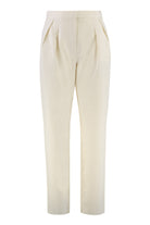 DEDE CARROT-FIT COTTON TROUSERS Max Mara White 38