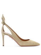 BEIGE LEATHER HEELED SHOES Aquazzura BEIGE 40