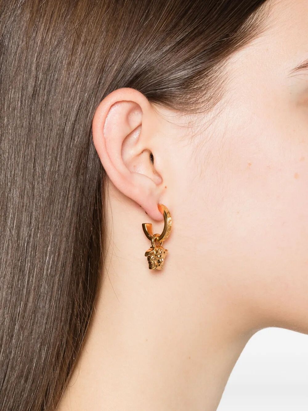 LA MEDUSA GRECA HOOP EARRINGS Versace