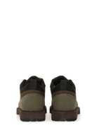 BROWN POLYESTER COW LEATHER BOOTS DIEMME