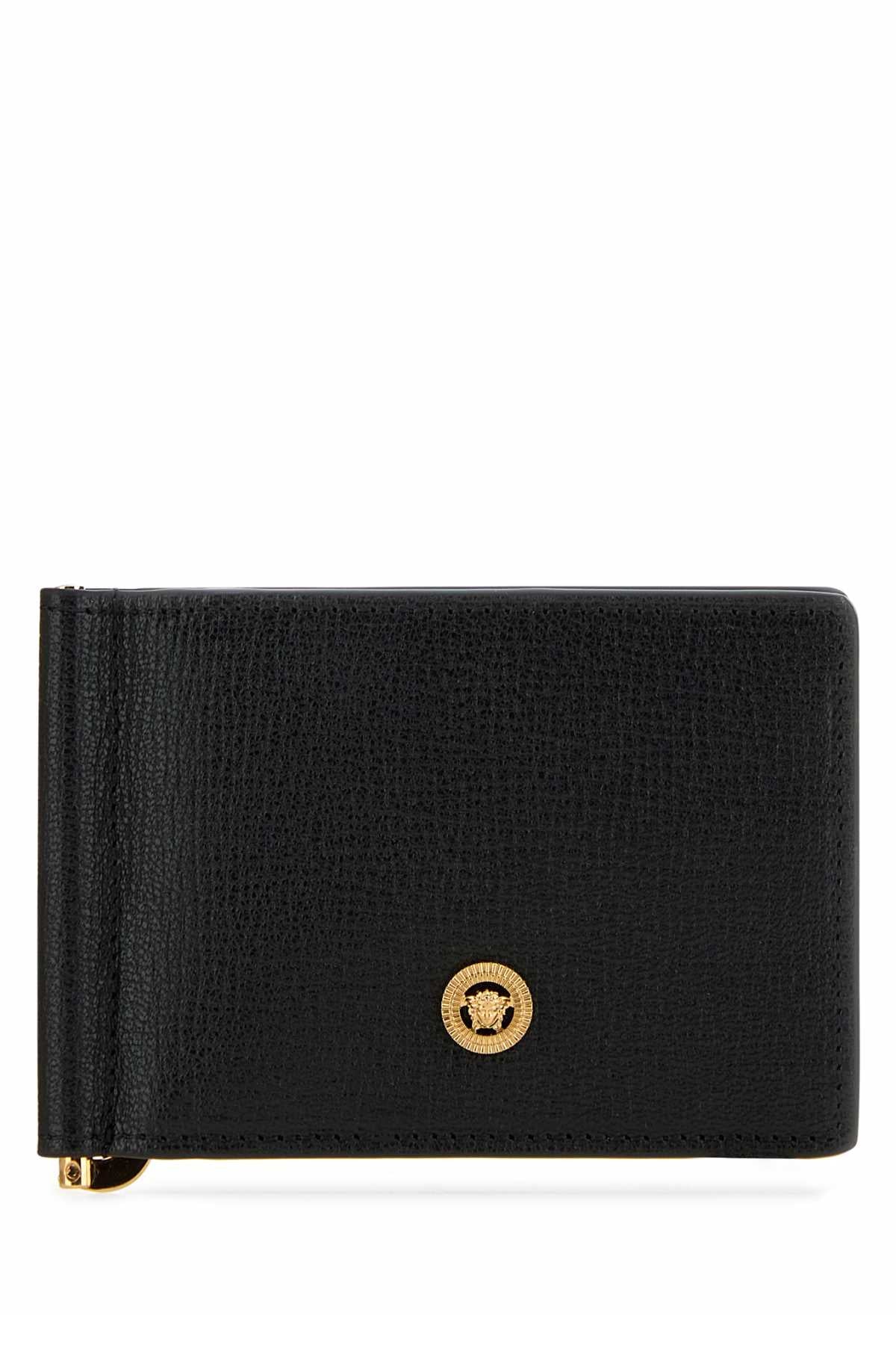 BLACK LEATHER MEDUSA BIGGIE WALLET Versace BLACK TU