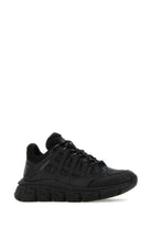 BLACK TRIGRECA BAROQUE SNEAKERS Versace
