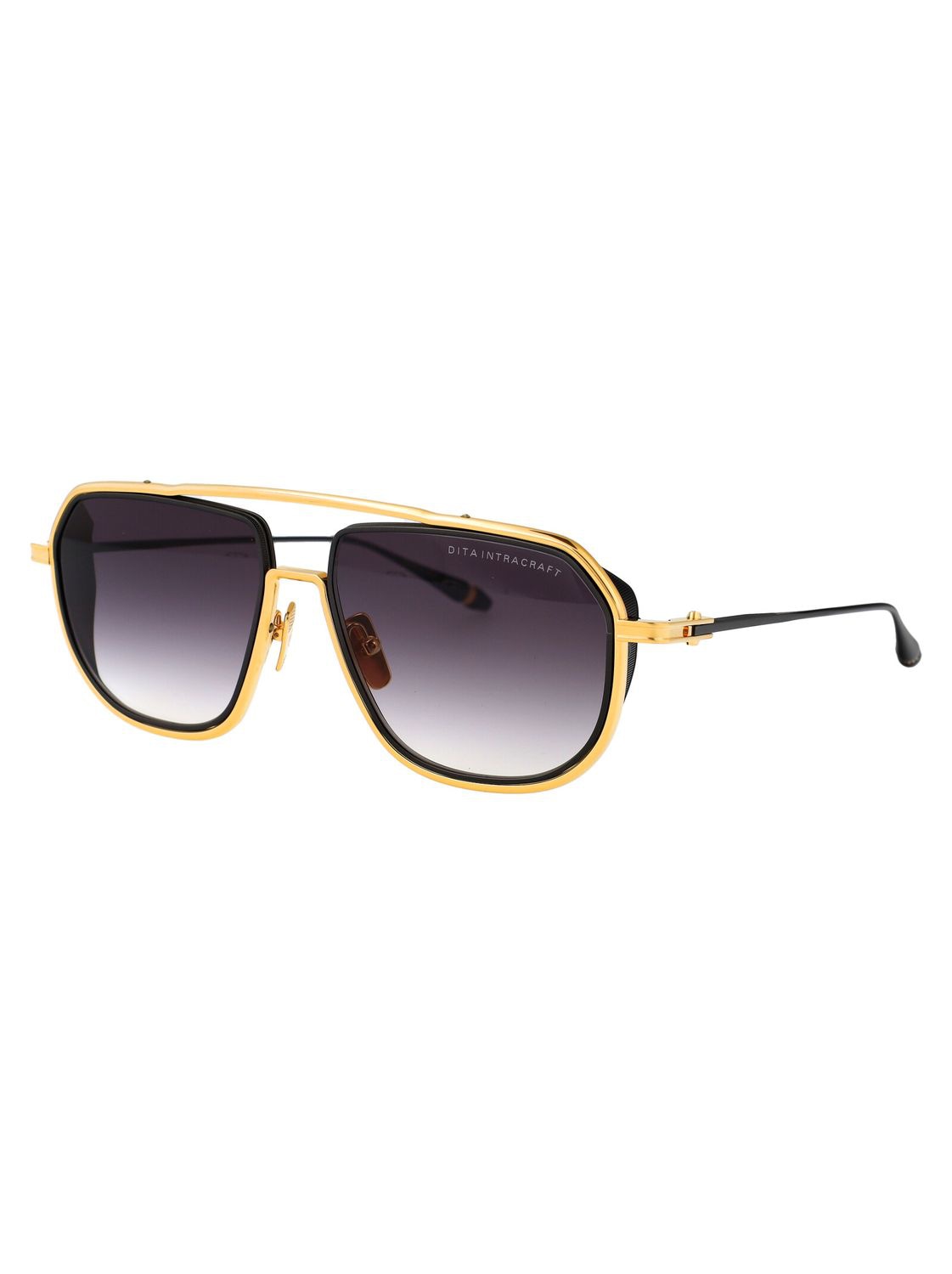 YELLOW GOLD - BLACK IRON W/GREY TO CLEAR GRADIENT METAL SUNGLASSES Dita Eyewear