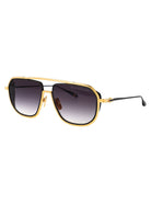 YELLOW GOLD - BLACK IRON W/GREY TO CLEAR GRADIENT METAL SUNGLASSES Dita Eyewear