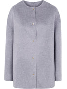 "DUNNE" SINGLE BREASTED COAT LOULOU DE SAISON GREY 36