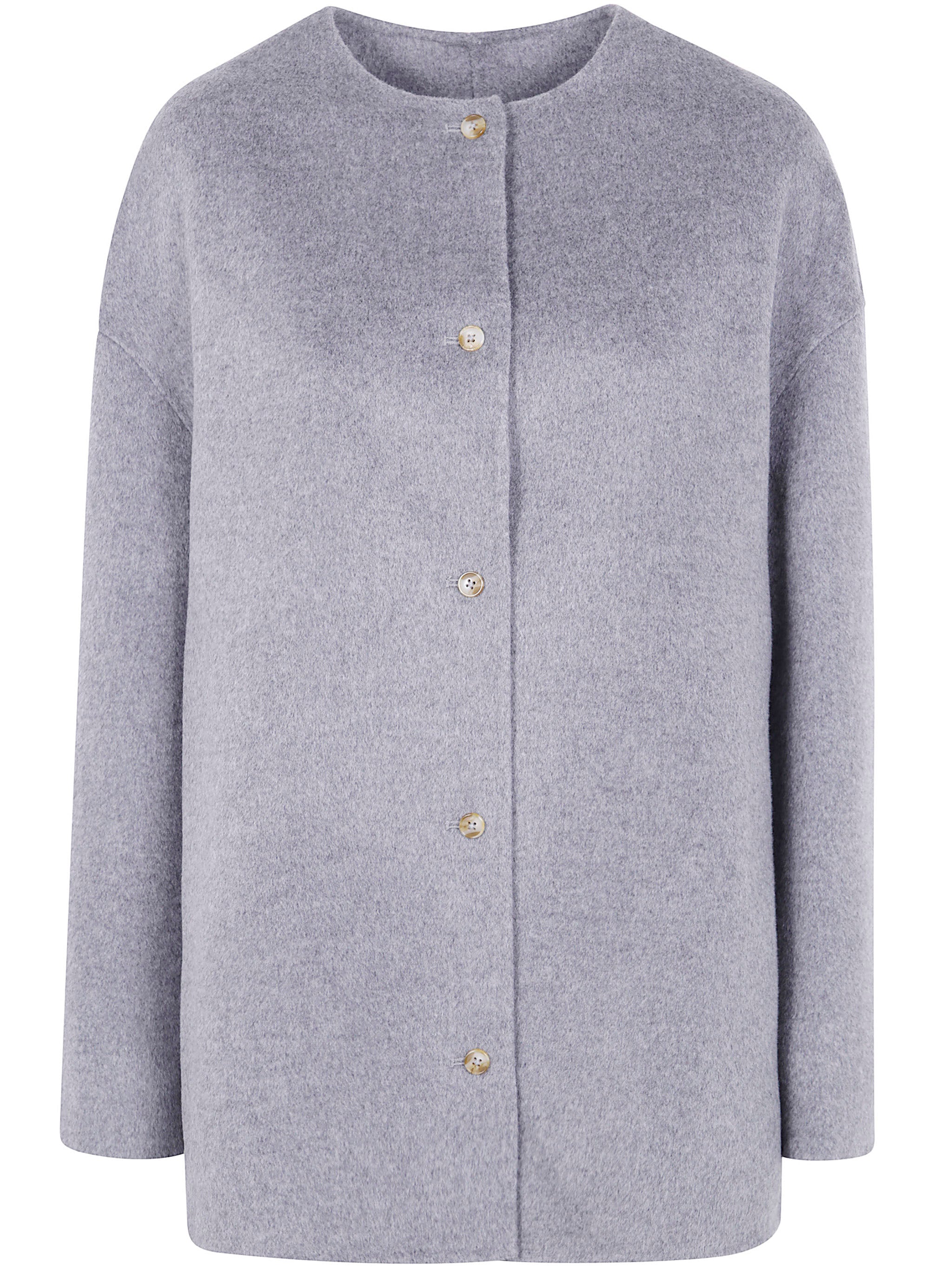 "DUNNE" SINGLE BREASTED COAT LOULOU DE SAISON GREY 36