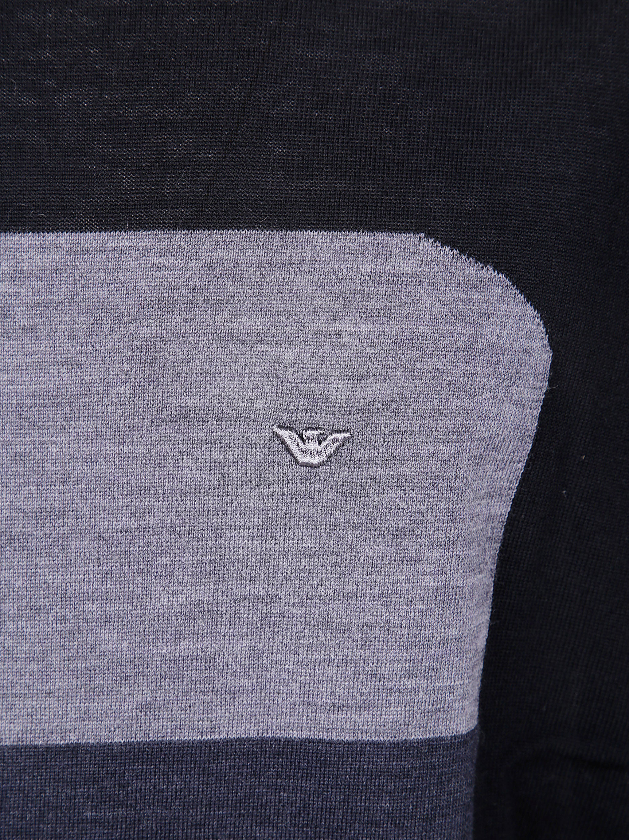 ROUND NECK TRICOLOR SWEATER Emporio Armani