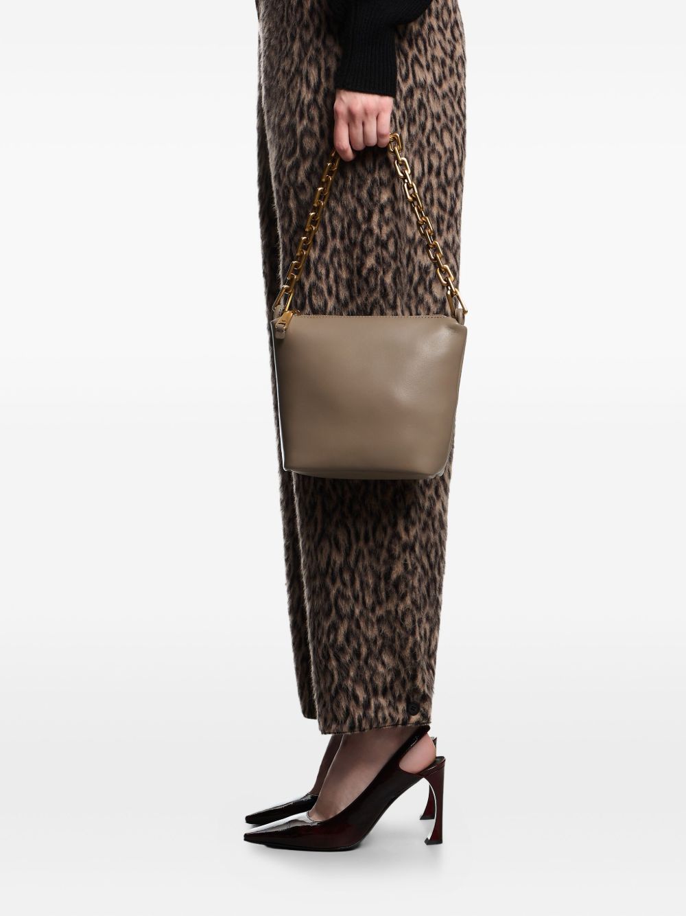SMALL LEATHER HOBO BAG Emporio Armani