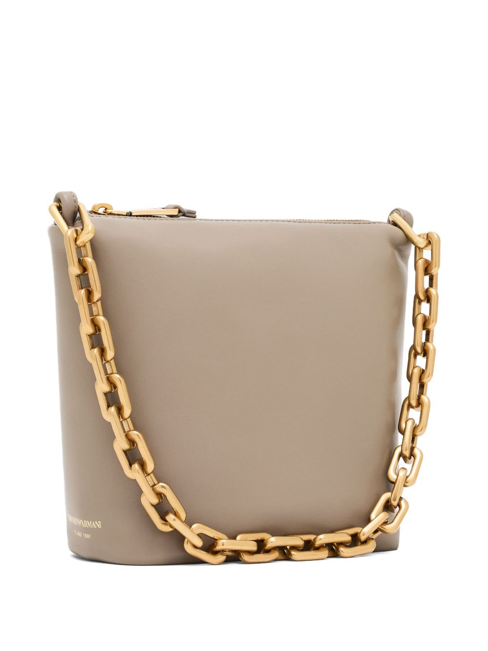 SMALL LEATHER HOBO BAG Emporio Armani