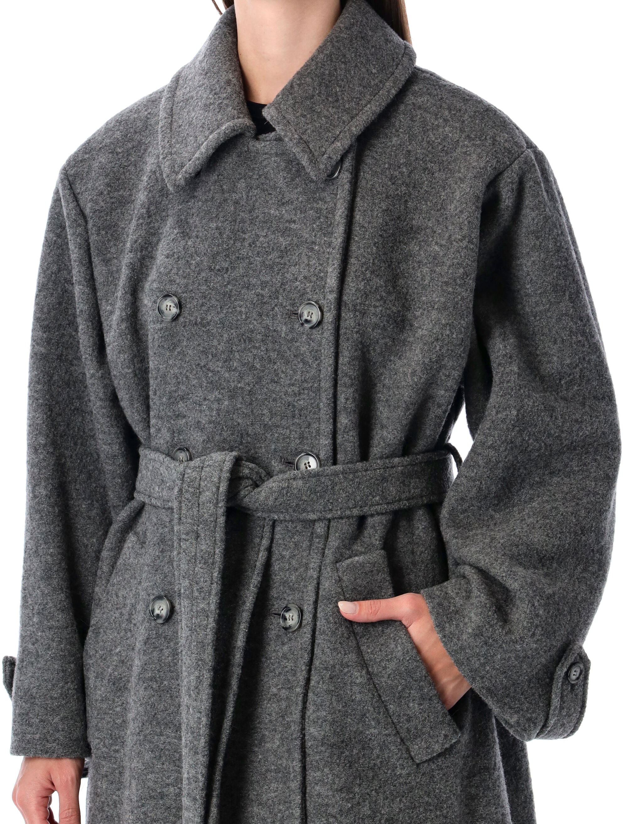 HEATHER GREY OVERSIZED WOOL LEA COAT A.P.C. – Lord & Taylor