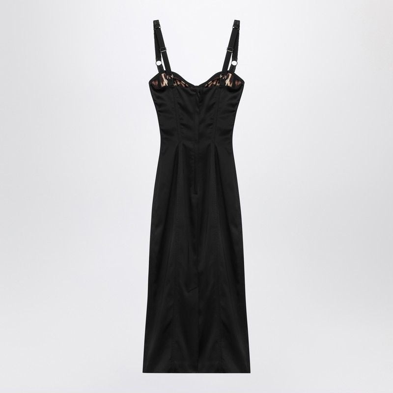 BLACK ACETATE SILK DRESSES Dolce & Gabbana BLACK 40