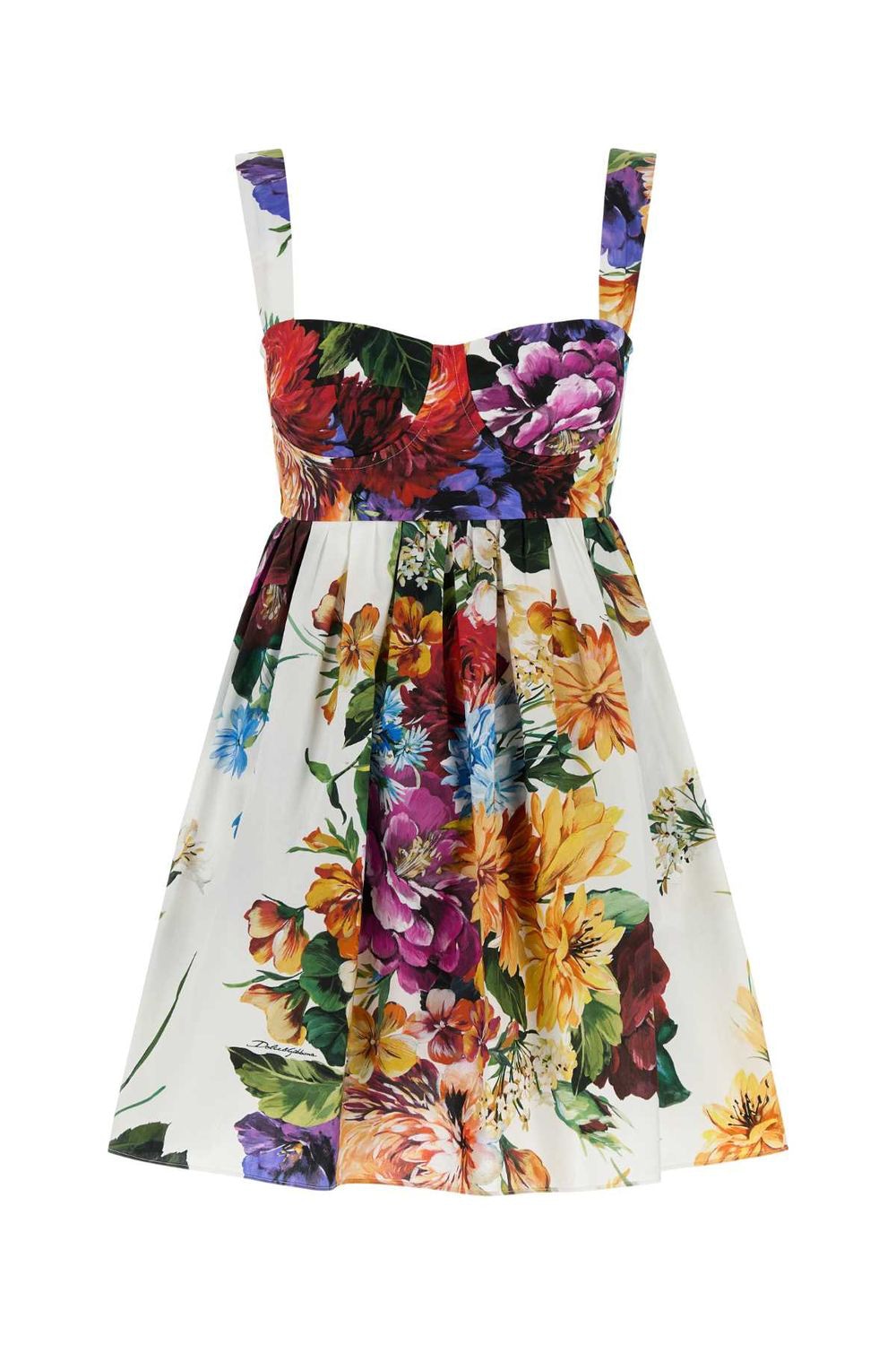 BOUQUET PRINT POPLIN DRESS Dolce & Gabbana MULTICOLOUR 42