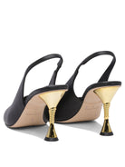 BLACK LEATHER HEELED SHOES STUDIO AMELIA
