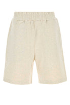 MELANGE CREAM COTTON BERMUDA SHORTS Fendi YELLOW S