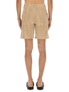 BEIGE COTTON SHORTS Fendi