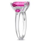 Sterling silver pink topaz ring by Lord & Taylor, side profile view