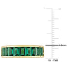 Emerald yellow-plated band close-up showing baguette stones