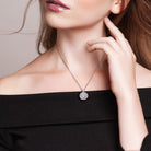 Sterling silver diamond locket pendant necklace by Lord & Taylor, lifestyle view