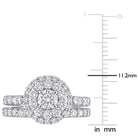 1 3/4ct TW Lab-Grown Diamond Double Halo Bridal Ring Set in 14k White Gold Jewelry Lord & Taylor