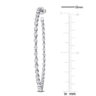 2 3/4ct TW Lab-Grown Diamond Inside Out Hoop Earrings in 14k White Gold Jewelry Lord & Taylor