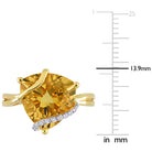 Citrine trilliant-cut gemstone close-up by Lord & Taylor