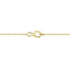 Yellow gold plated halo pendant necklace with white sapphire by Lord & Taylor, back view