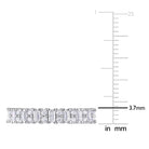 Sterling silver moissanite eternity band by Lord & Taylor, close-up of gemstones