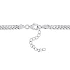 Sterling silver created emerald necklace, back view showing lobster claw clasp by Lord & Taylor