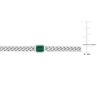 Octagon created emerald gemstone in bezel setting, close-up detail by Lord & Taylor