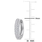 Sterling silver moissanite hoop earrings showing pavé-set gemstone detail by Lord & Taylor