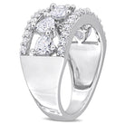 Sterling silver heart ring with created white sapphire, back view by Lord & Taylor
