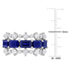 Blue and white sapphire ring close-up of gemstone arrangement by Lord & Taylor