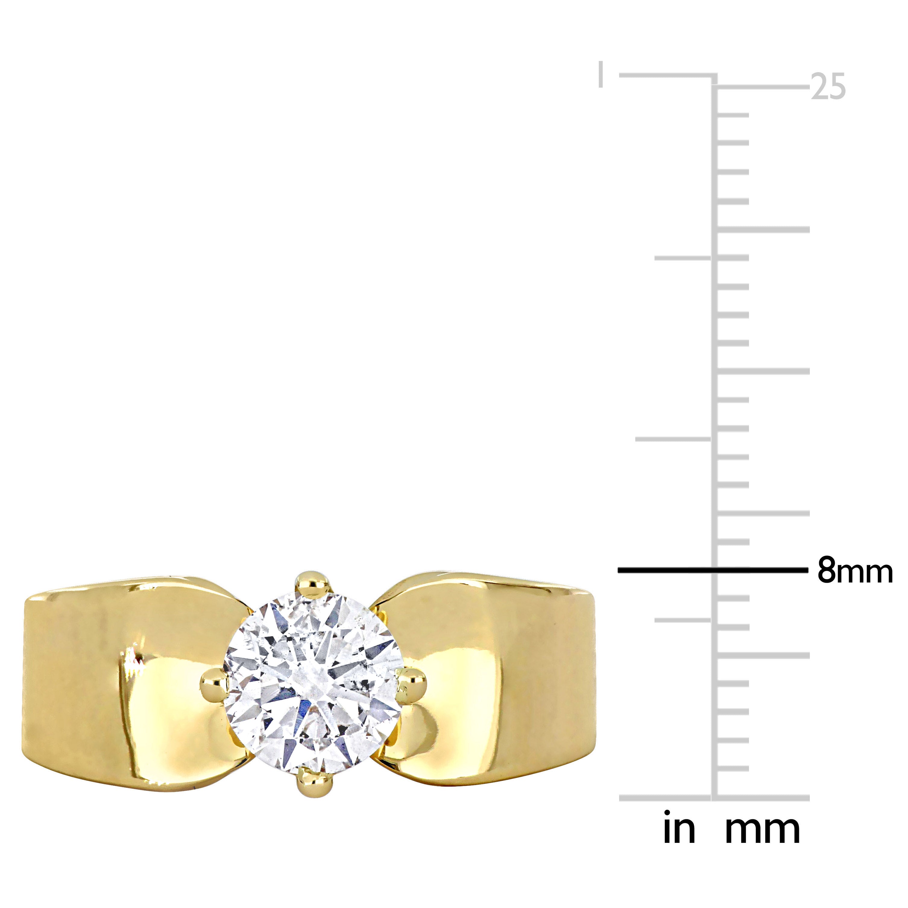 1ct TW Diamond Solitaire Ring in 14k Yellow Gold Jewelry Lord & Taylor