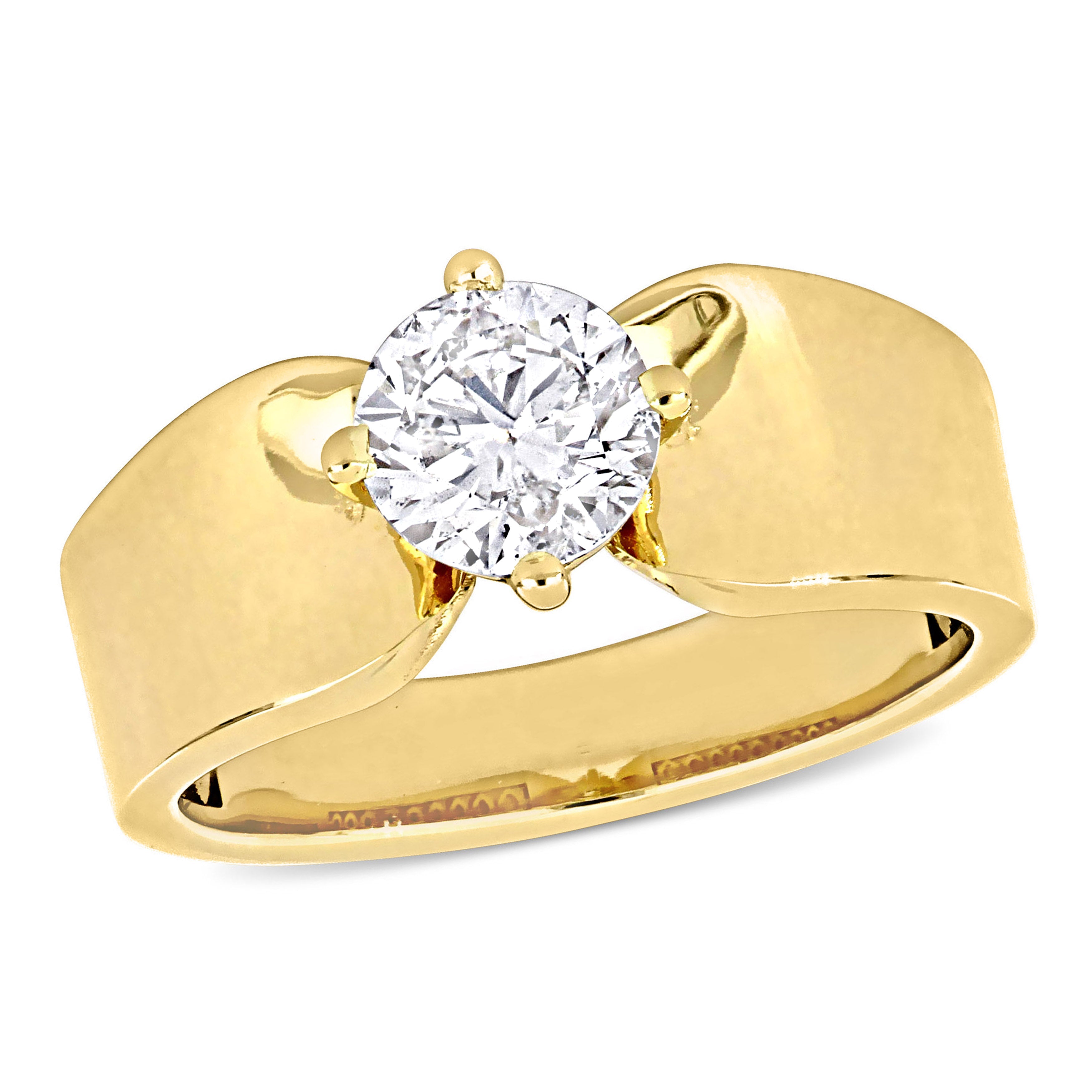 1ct TW Diamond Solitaire Ring in 14k Yellow Gold Jewelry Lord & Taylor 5