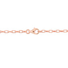Rose gold plated amethyst heart necklace, back view showing rolo chain by Lord & Taylor