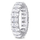4 1/5ct DEW Moissanite Oval Eternity Ring in Sterling Silver Jewelry Lord & Taylor