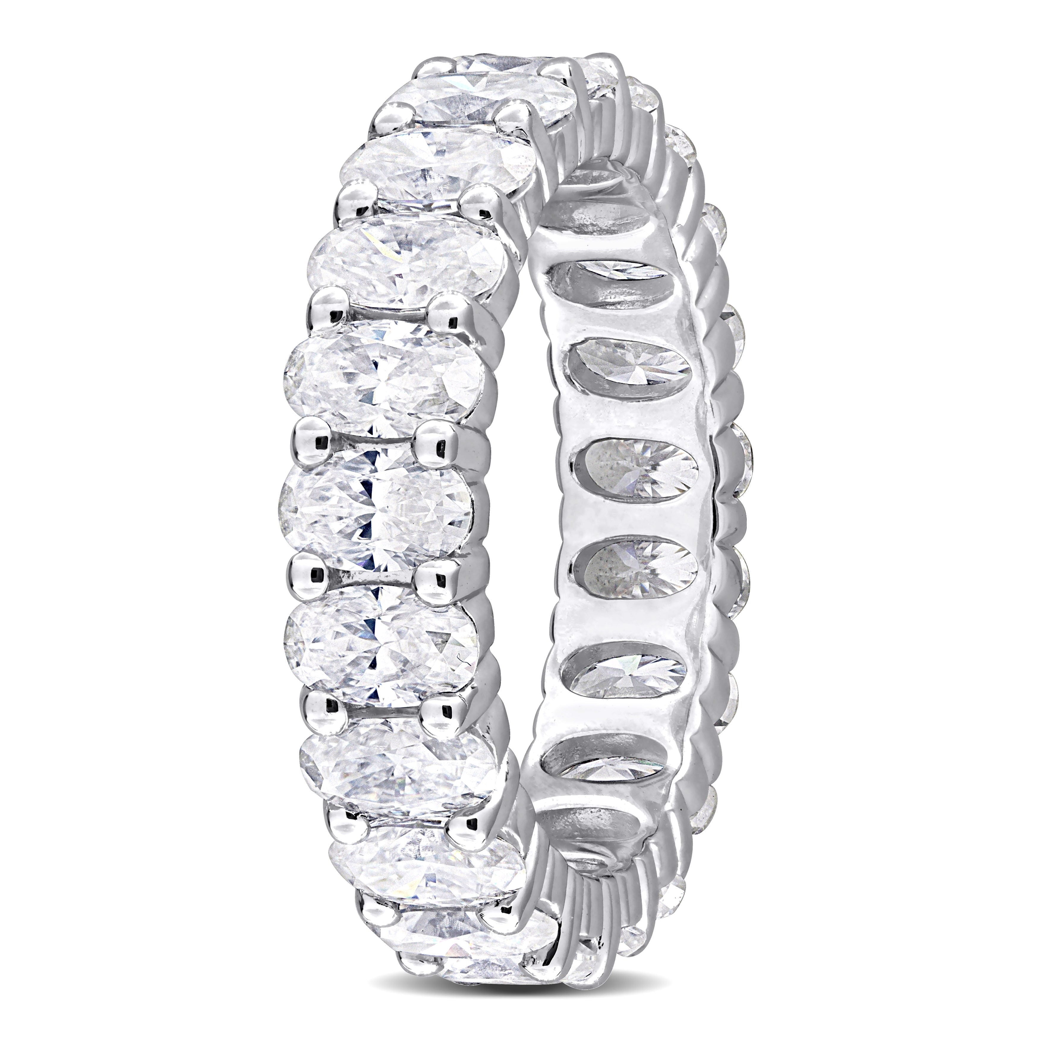 4 1/5ct DEW Moissanite Oval Eternity Ring in Sterling Silver Jewelry Lord & Taylor