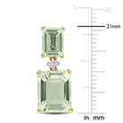 Gemstone & Diamond Octagon Drop Earrings in 10k Gold Jewelry Lord & Taylor