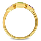 Peridot & Amethyst 3-Stone Ring in 10k Yellow Gold Jewelry Lord & Taylor