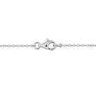 White pearl pendant necklace with topaz halo by Lord & Taylor, back view