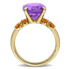 5 7/8ct TGW Amethyst & Citrine Five-Stone Ring in Yellow Plated Sterling Silver Jewelry Lord & Taylor