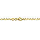 Yellow-plated heart station necklace with ball chain, back view by Lord & Taylor