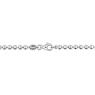 Sterling silver sapphire charm necklace by Lord & Taylor, back view showing ball chain