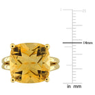 Yellow citrine cushion-cut gemstone close-up detail by Lord & Taylor