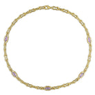 Lord & Taylor amethyst necklace, detail view of cushion-cut gemstones